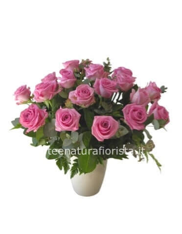 Bouquet di 15 roselline rosa