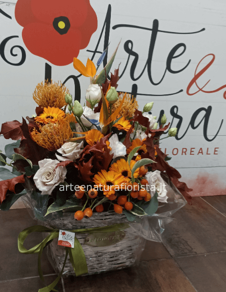 Cesto fiorito autunnale