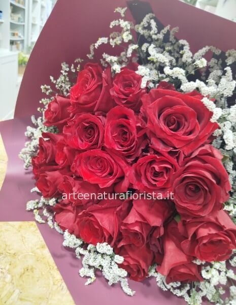 Fascio 21 rose rosse