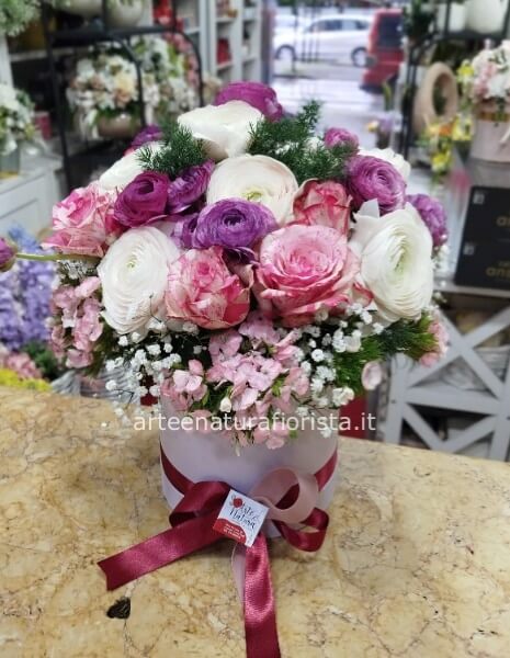 Box primaverile sui toni del rosa e fucia